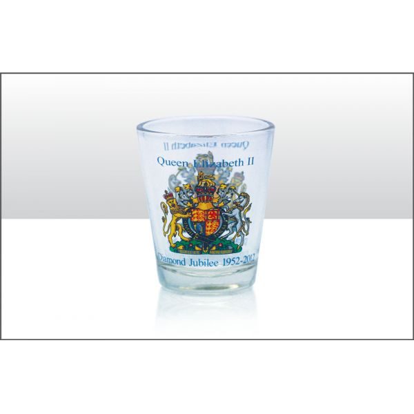 DIAMOND JUBILEE COA SHOT GLASS