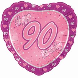 B97809 FOIL BALLOON 90TH PINK