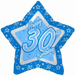 B97816 FOIL BALLOON 30TH BLUE