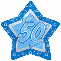 B97818 FOIL BALLOON 50TH BLUE