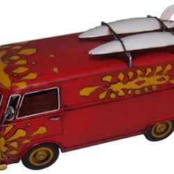 METAL ART CAMPER VAN RED