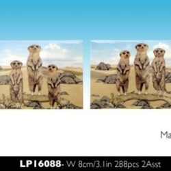 2 ASSTD MEERKAT MAGNETS TIN