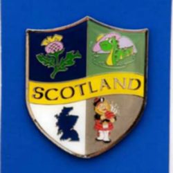 SCOTTISH CREST BRASS MAGNET