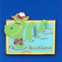 CARTOON NESSIE BRASS MAGNET