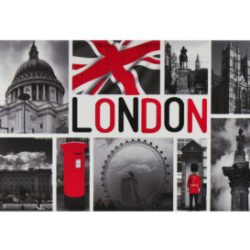 BLK & RED LONDON PHOTOS MAGNET