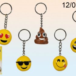 POLYRESIN EMOTICON KEY RING 5 designs to chose from