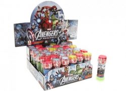 DISC 60ML AVENGERS BUBBLE TUBS WITH PUZZLE 4 ASST