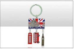 London Montage/Phone Box/Bus/Big Ben Keyring