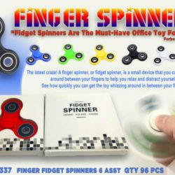 FINGER FIDGET SPINNERS 6 ASST