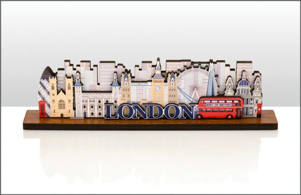WOODEN SKYLINE SHELF ORNAMENT