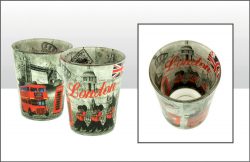 BW RED LONDON MONTAGE SHOT GLASS