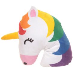 Emotive Plush Cushion – Rainbow Unicorn