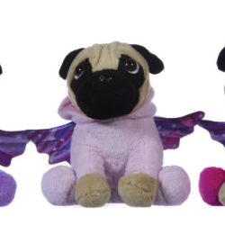 8” PUG IN UNICORN COSTUME 3 ASST