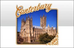 Canterbury Cathedral Wood Magnet