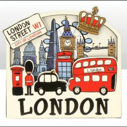 Lovable London Wood Magnet