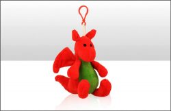 Wales Dragon 10cm Soft Toy Keyring