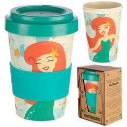 Enchanted Seas Mermaid Reusable Screw Top Bamboo Travel Mug