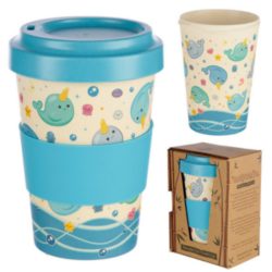 Narwaii & Friends Narwhal Reusable Screw Top Bamboo Travel M