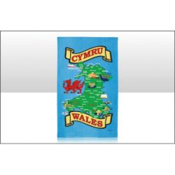 WELSH MAP TEATOWEL