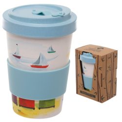 Portside Beach Reusable Screw Top Bamboo Travel Mug