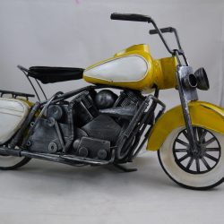 METAL ART YELLOW HARLEY STYLE BIKE