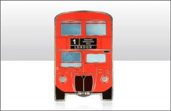 Red London Bus Foil Stamped Magnet