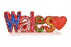 Wales Magnet Glitter Letters