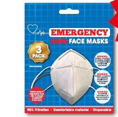 FOLDING DISPOSABLE FACE MASK 3 PACK