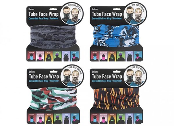 MENS PRINTED TUBE FACE WRAP