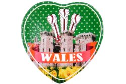 Wales Castle 3d Printed Resin Heart Magnet