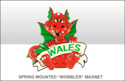 Wales Dragon Springy Printed Resin Magnet
