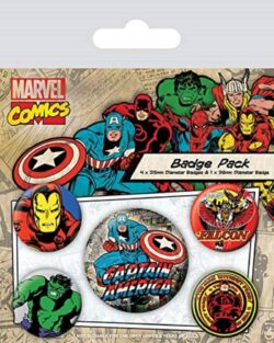 Marvel Retro Captain America Badge Set