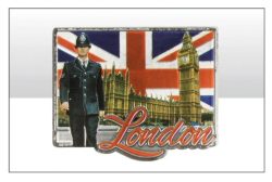 Policeman House of Parliament Foil Stamped Magnet