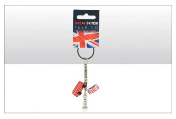LONDON CHARM KEYRING BUS/BIG BEN