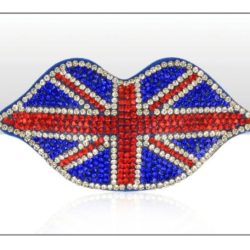 Union Jack Lips Cushioned Diamante Magnet