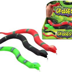 38CM STRETCHY SNAKE – 3 ASSORTED