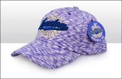 London Laurel Leaves Embroidered Blue Baseball Cap