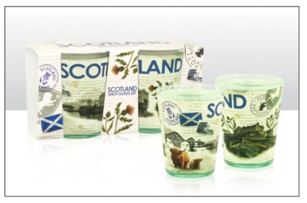 Scotland Collage Shot Glass Set of 2