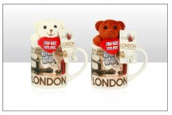 London Collage Mini Mug with  Bear