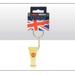 London Beer Glass Keyring