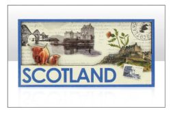 Scotland Collage Wooden Magnet