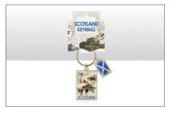 Scotland Collage Charm Keyring
