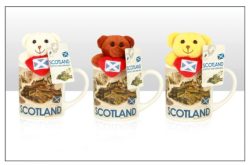 Scotland Collage Mini Mug with Soft Toy Bear