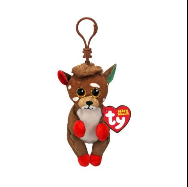 TY BEANIE BELLIE CLIP - JUNO REINDEER