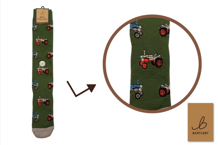 MENS WELLY SOCKS - RETRO TRACTOR