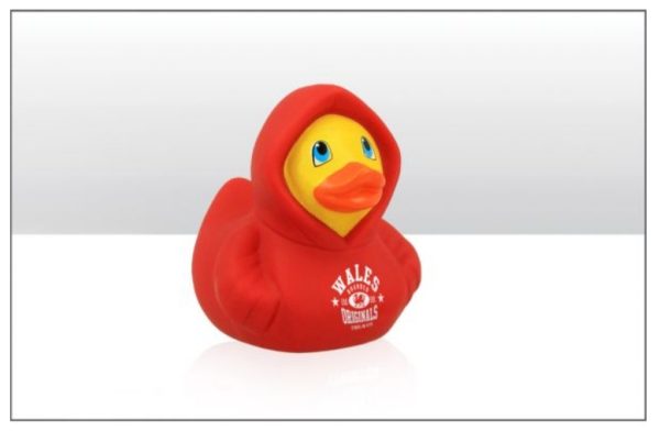 Wales Red Hoodie Rubber Duck 7.5cm