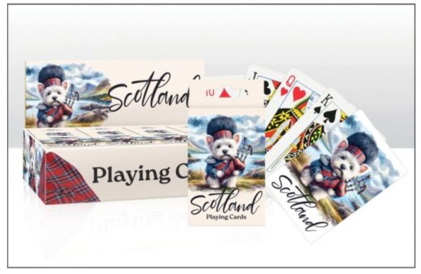 Scotland Piper Westie Playing Cards