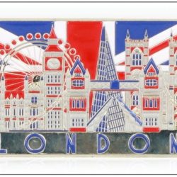 London Montage RWB Infill Metal Magnet