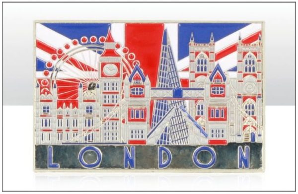 London Montage RWB Infill Metal Magnet