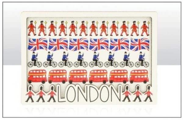 London Repeat Wooden Layered Magnet